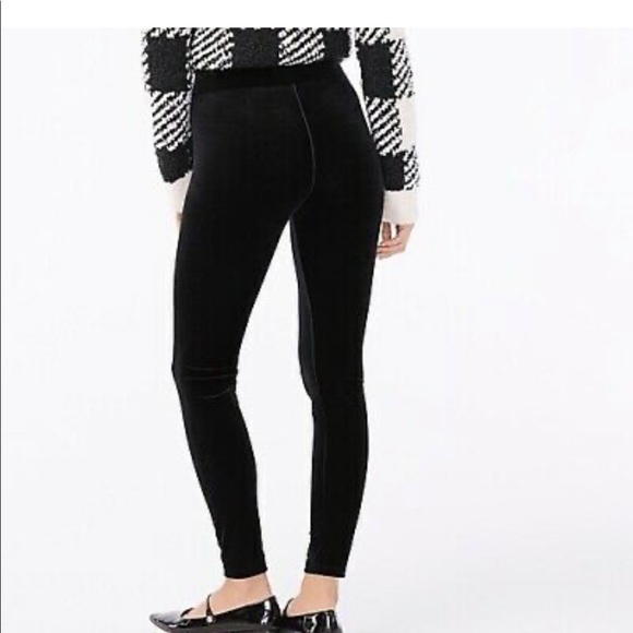 NWT J.Crew Stretch Velvet Leggings Black - Size M - Item AD246 $49.50 - Picture 3 of 4